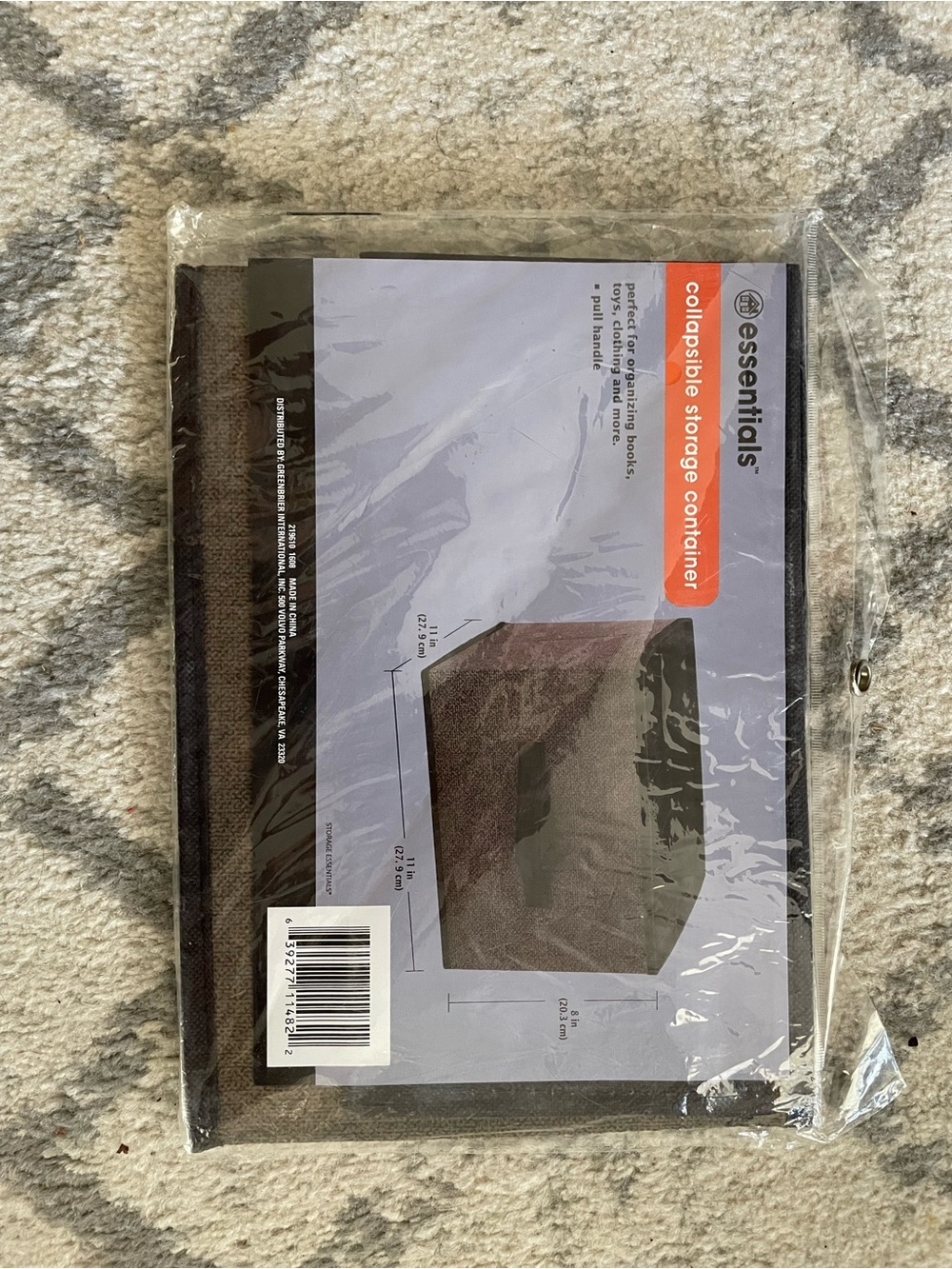 Collapsible storage container